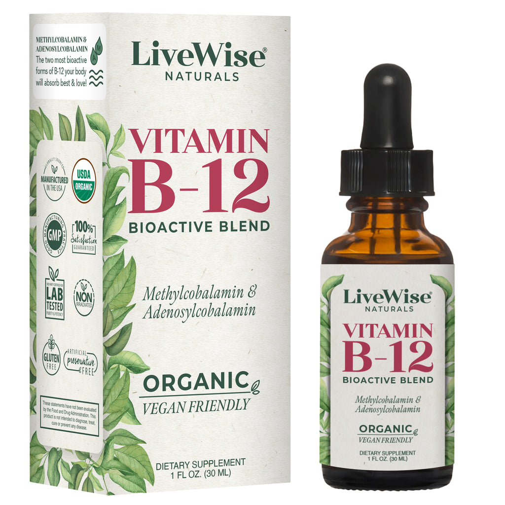 Vitamin B12 Bio Active Blend – Methylcobalamin & Adenosylcobalamin for Energy & Cognitive Support (1oz or 2oz)