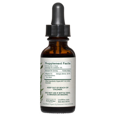 Vitamin D3 Liquid Drops - Vegan Friendly