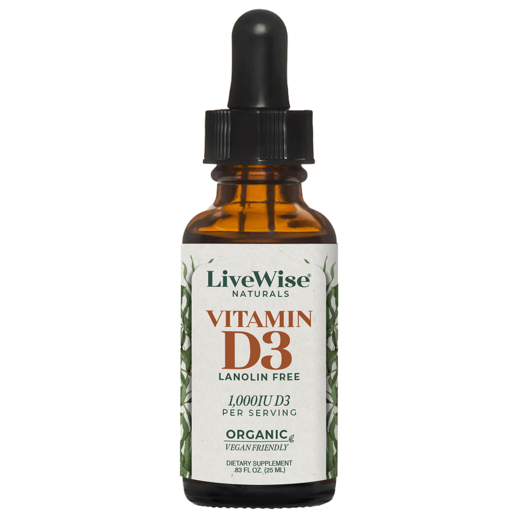 Vitamin D3 Liquid Drops – Vegan Friendly Bone, Immune & Heart Support (.83oz)