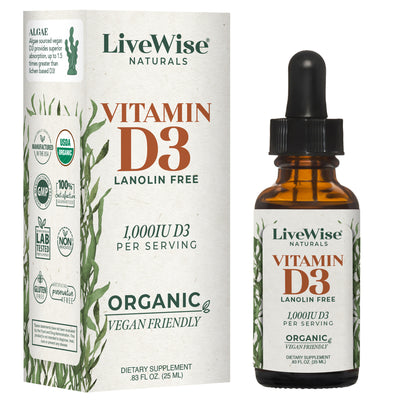 Vitamin D3 Liquid Drops - Vegan Friendly