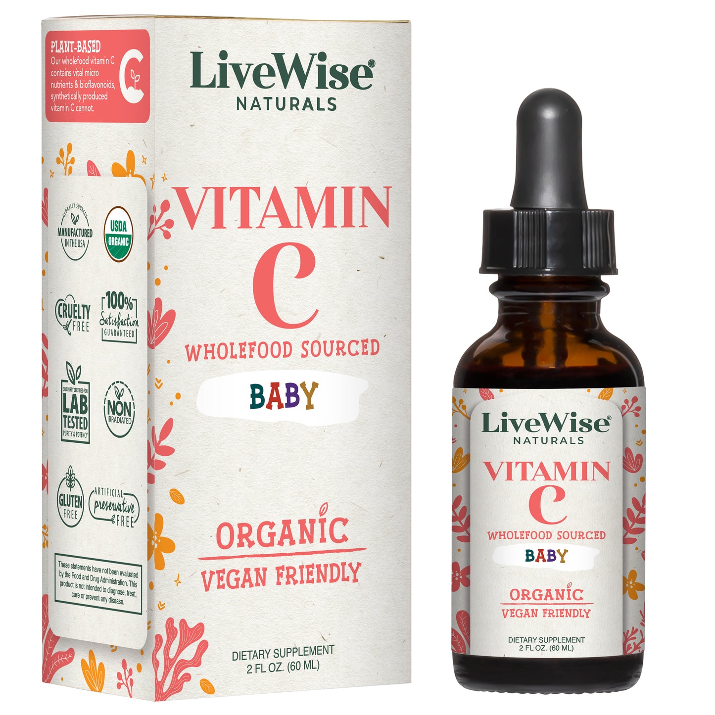 Organic Wholefood Vitamin C Drops for Infants & Toddlers