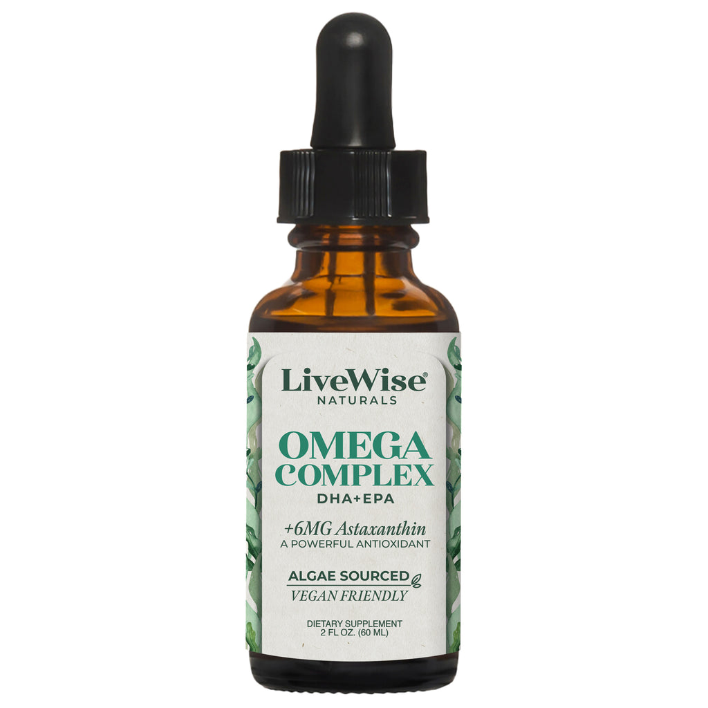 Omega Complex Liquid Drops – Plant-Based DHA & EPA for Brain, Heart & Eye Health (2oz)