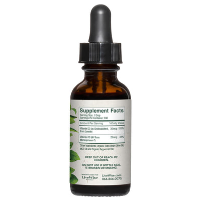 D3+K2(MK-7) Vitamin Liquid Drops - BOOSTS IMMUNE SYSTEM